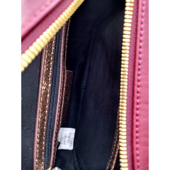 GILI / QVC Bags Gili Cranberry Crossbody Bag With Removable Pouch